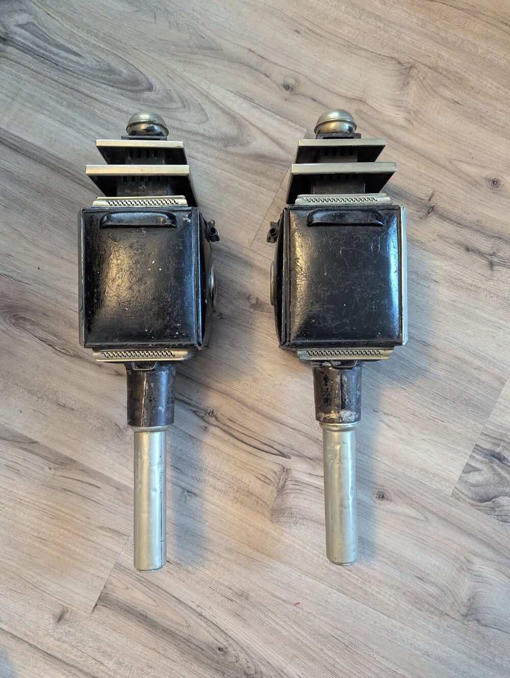 Antique Coach Lights / Candle Holders - Picture 5 of 6